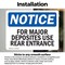 Signmission For Major Deposits Use Rear Entrance OSHA Notice Sign, Vinyl Decal, 10in W x 7in L, 2PK OS-2PACK-NS-D-710-L-12855 - alternate 5